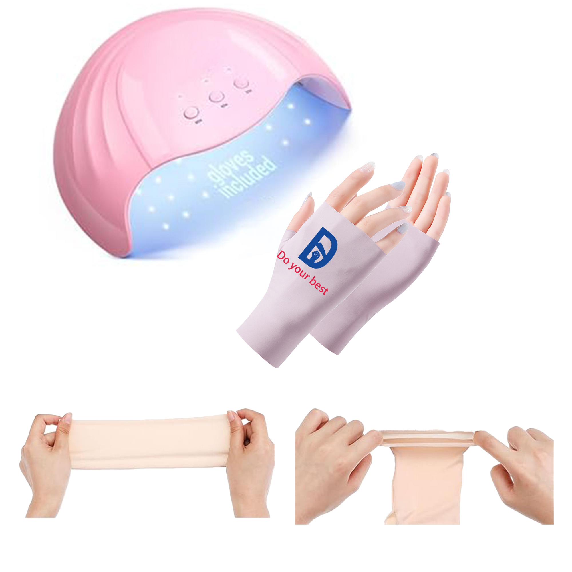Skin Care Fingerless Mitt for Manicure and Sun 4