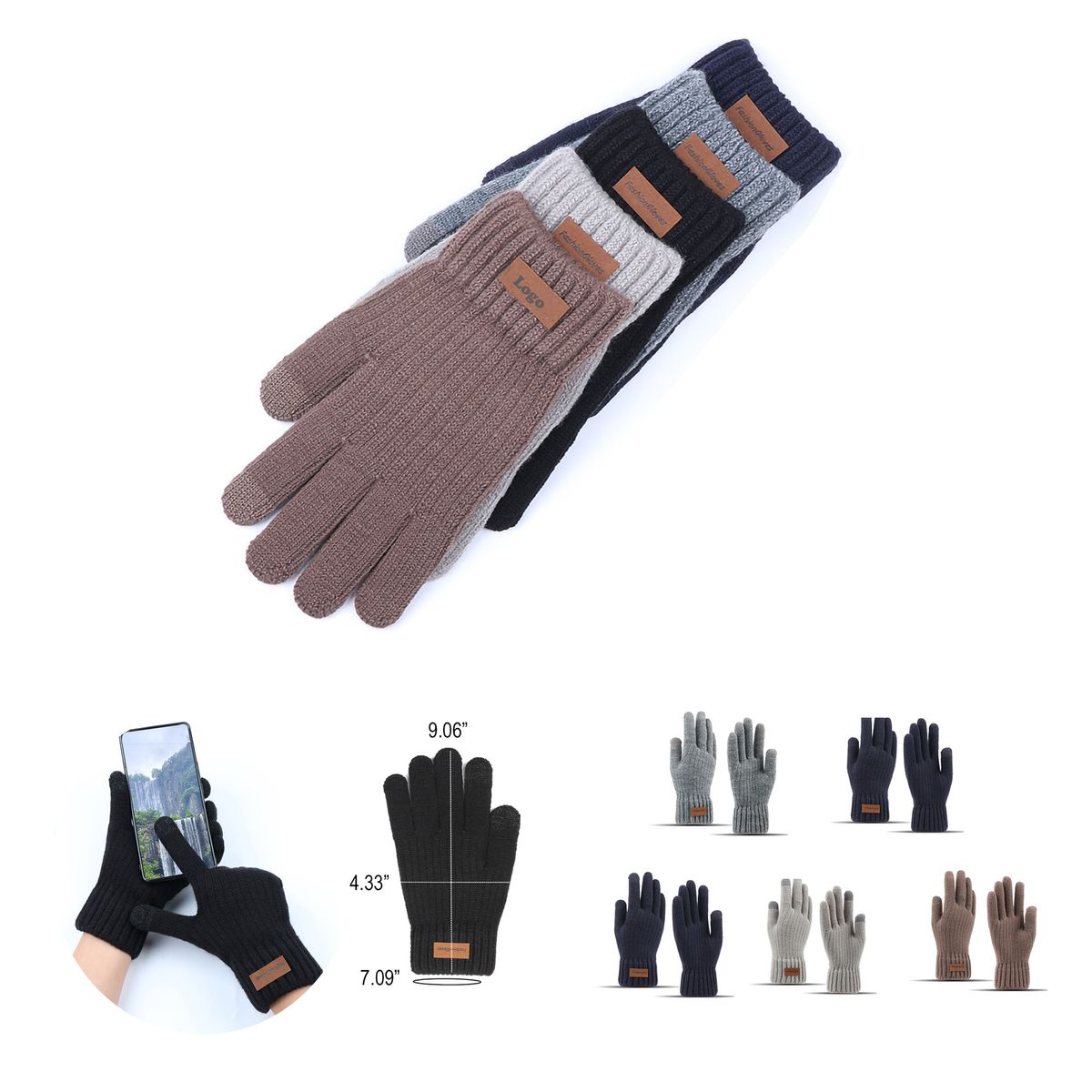 Must-Have Winter Soft Knit Lining Touch Screen Gloves 6