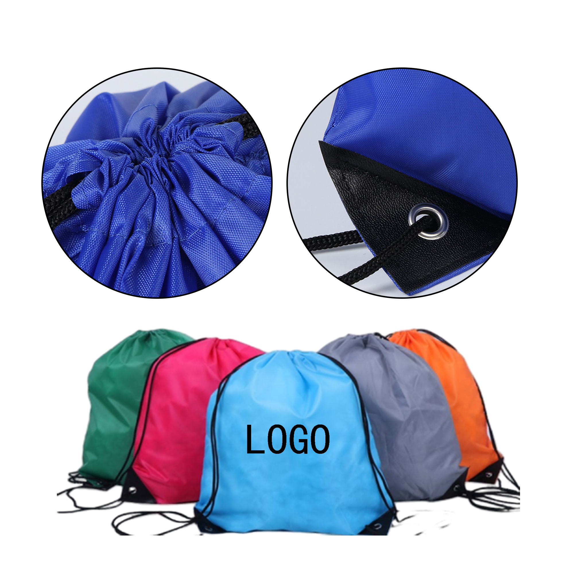 Polyester Portable Drawstring Storage Bag