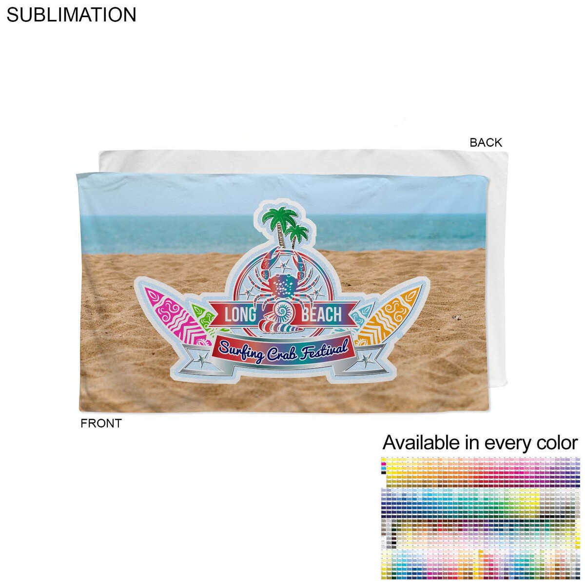 fiel Plush and Soft Velour Terry Cotton Blend Beach Towel 35x60 Sublimated Graphics Edge to Edge #SU642