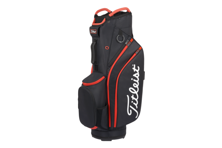 Titleist Cart 14 Cart Bag - Black/Black/Red 4