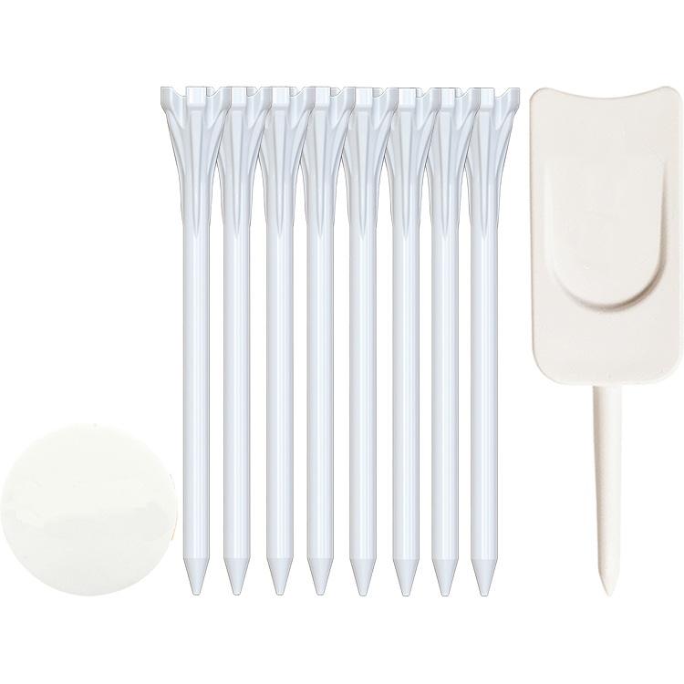 8 Flytee Tees 3-1/4", 1 Ball Marker, 1 Single Prong Plastic 5
