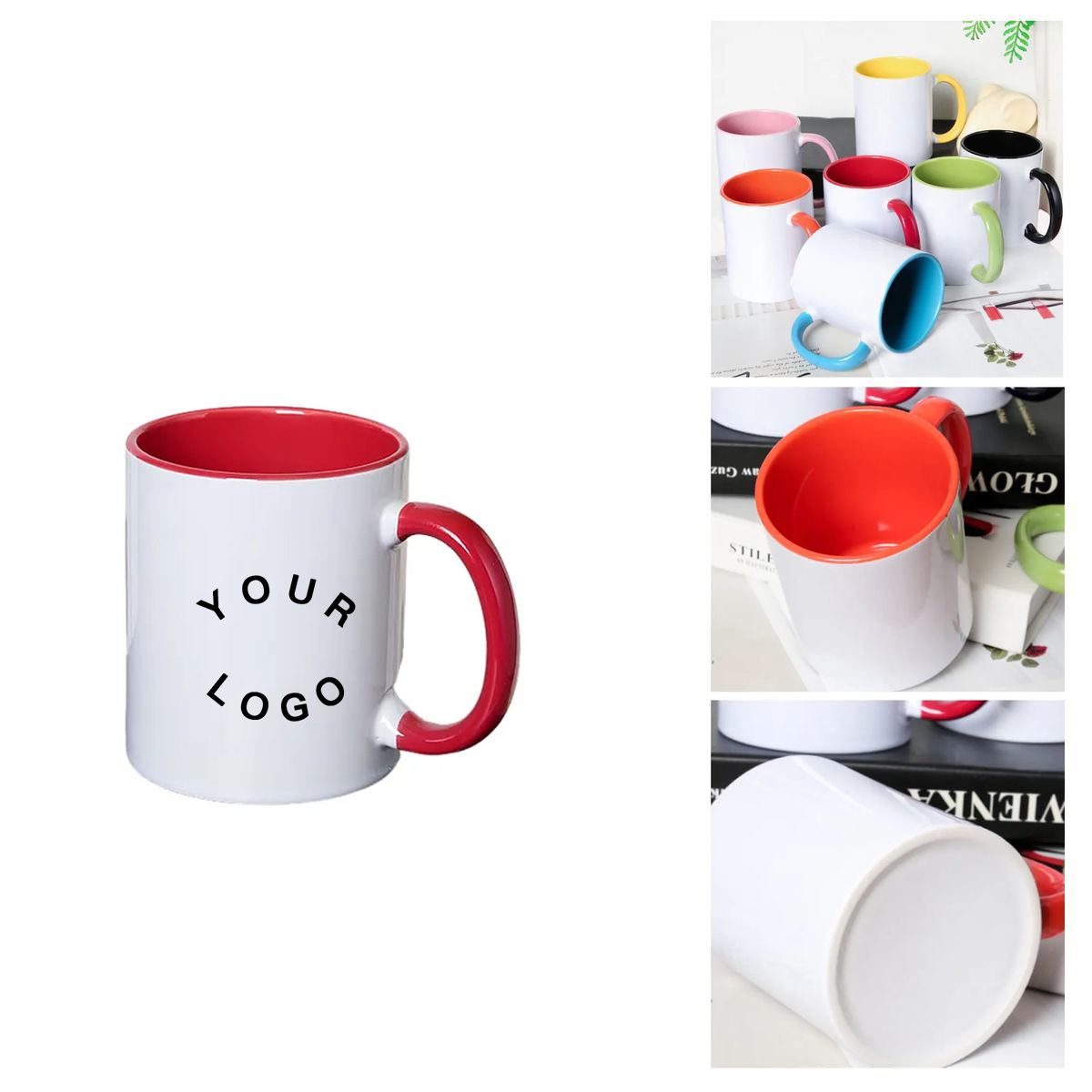 Glossy Ceramic Coffee Mug 11oz for Office or Home