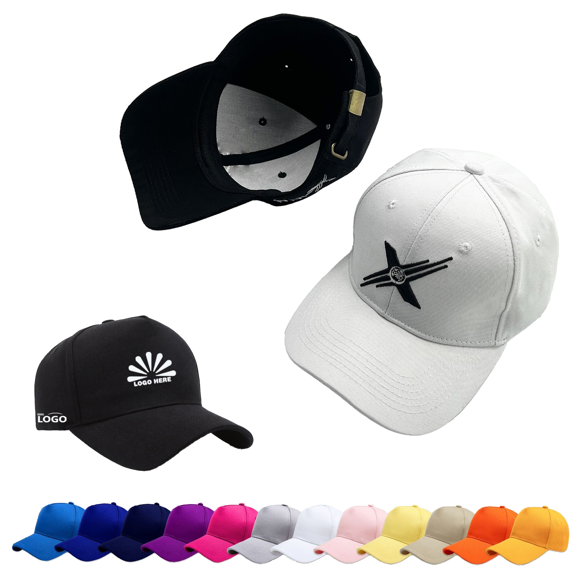 Cotton Twill 5-Panel/6-Panel Cap with 3D Embroidery 3