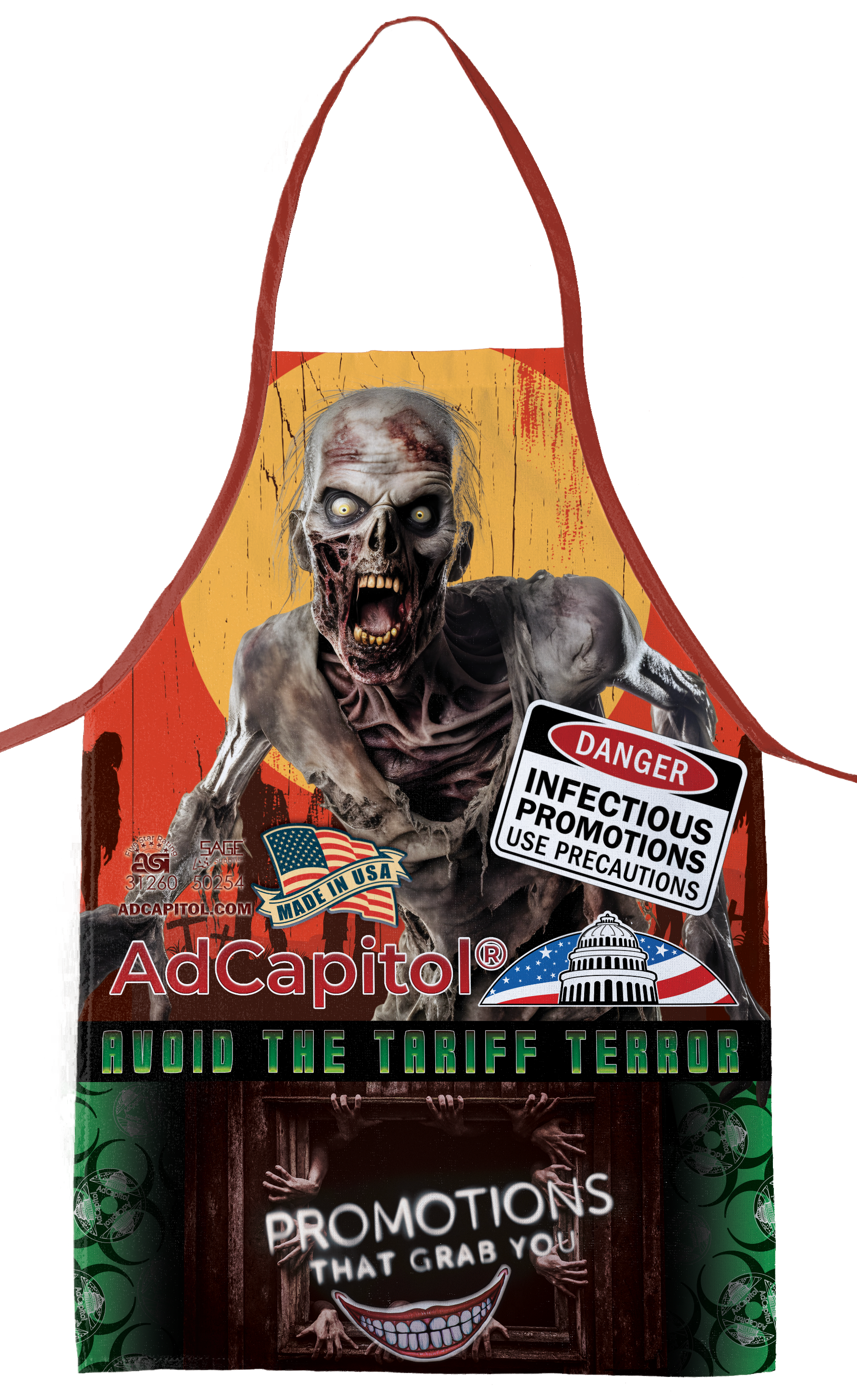 Sublimated Mid-Size Bib Apron 8