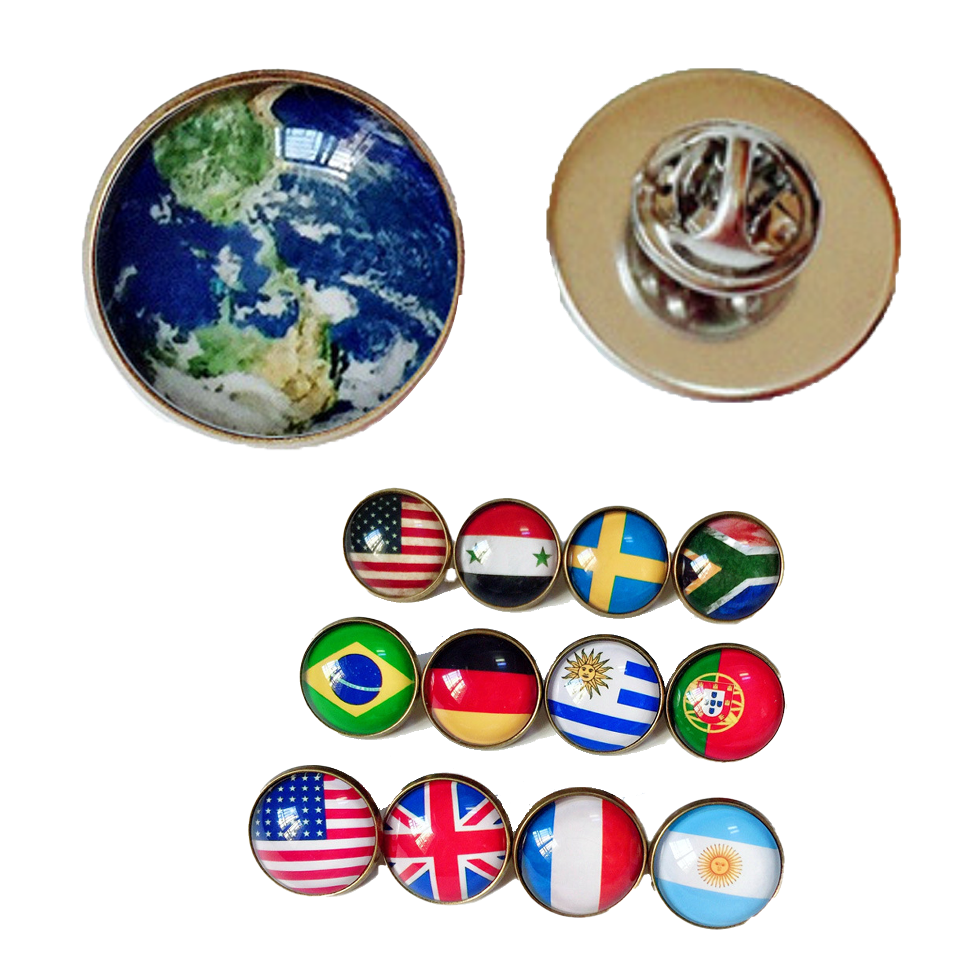 Full Color Theme Badge Brooch Pin