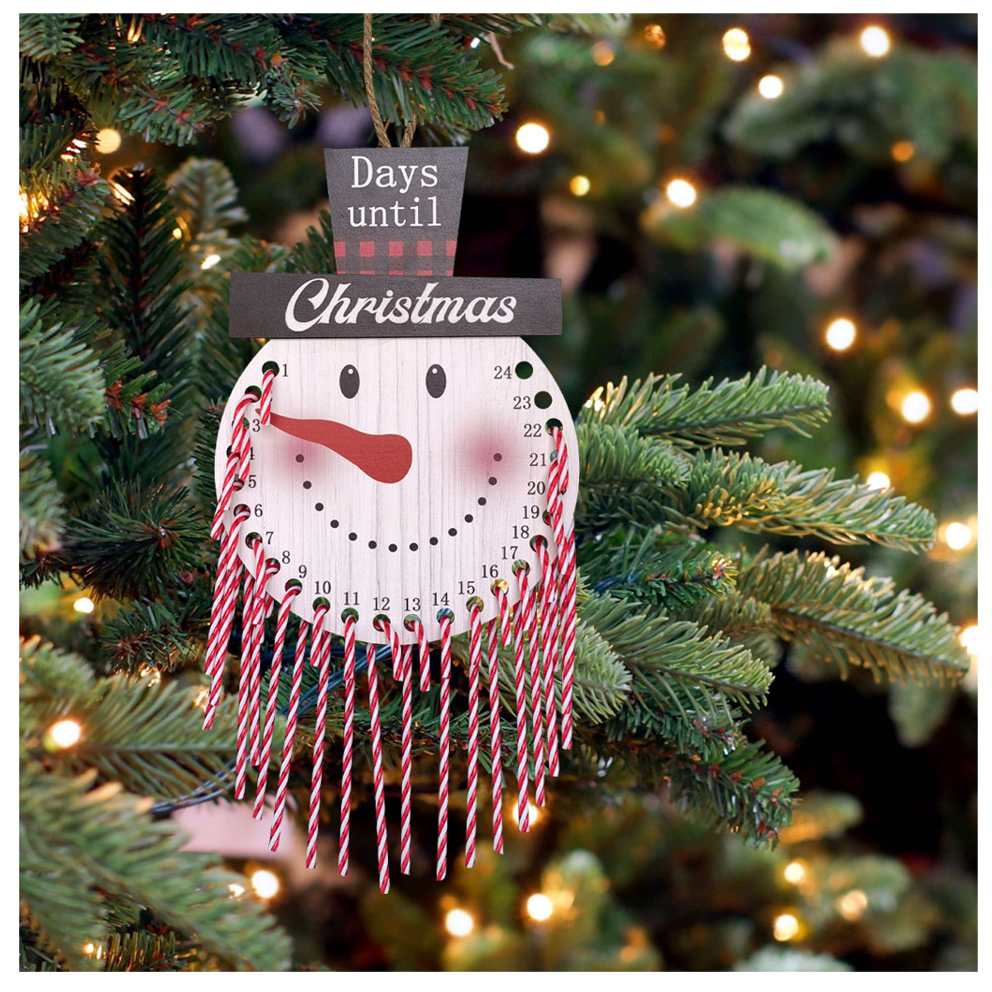 Wood Christmas Countdown Calendar Pendant ?C Stylish And Interactive 6