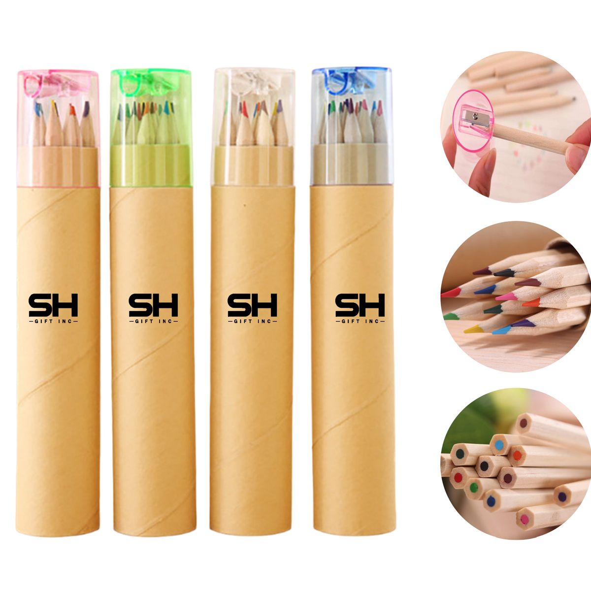 12-Color Soft Core Colored Pencils with Sharpener