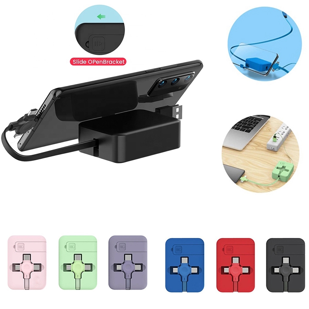 3 in1 Retractable Flat USB Cable