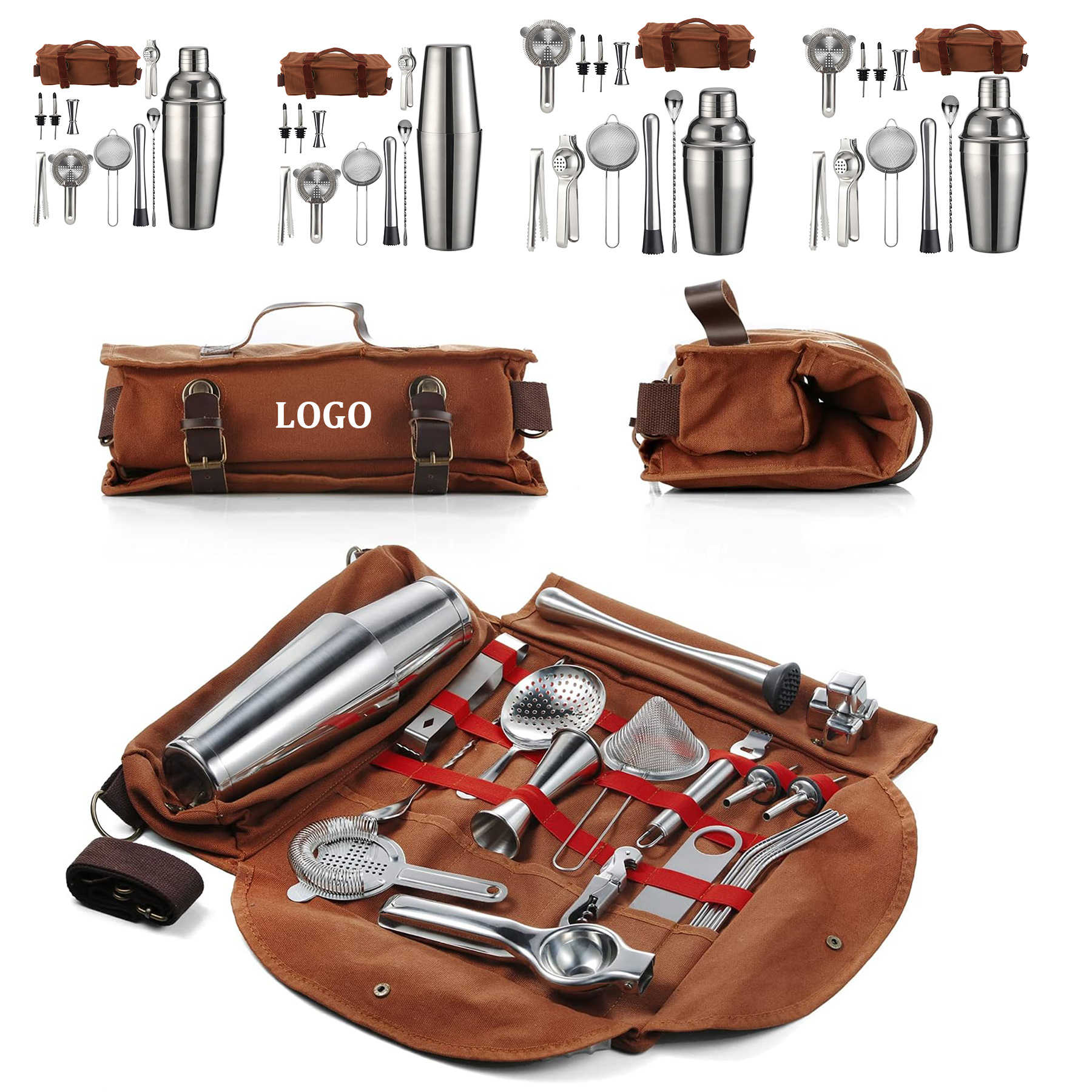 Bartender Portable Travel Kit Bag 14