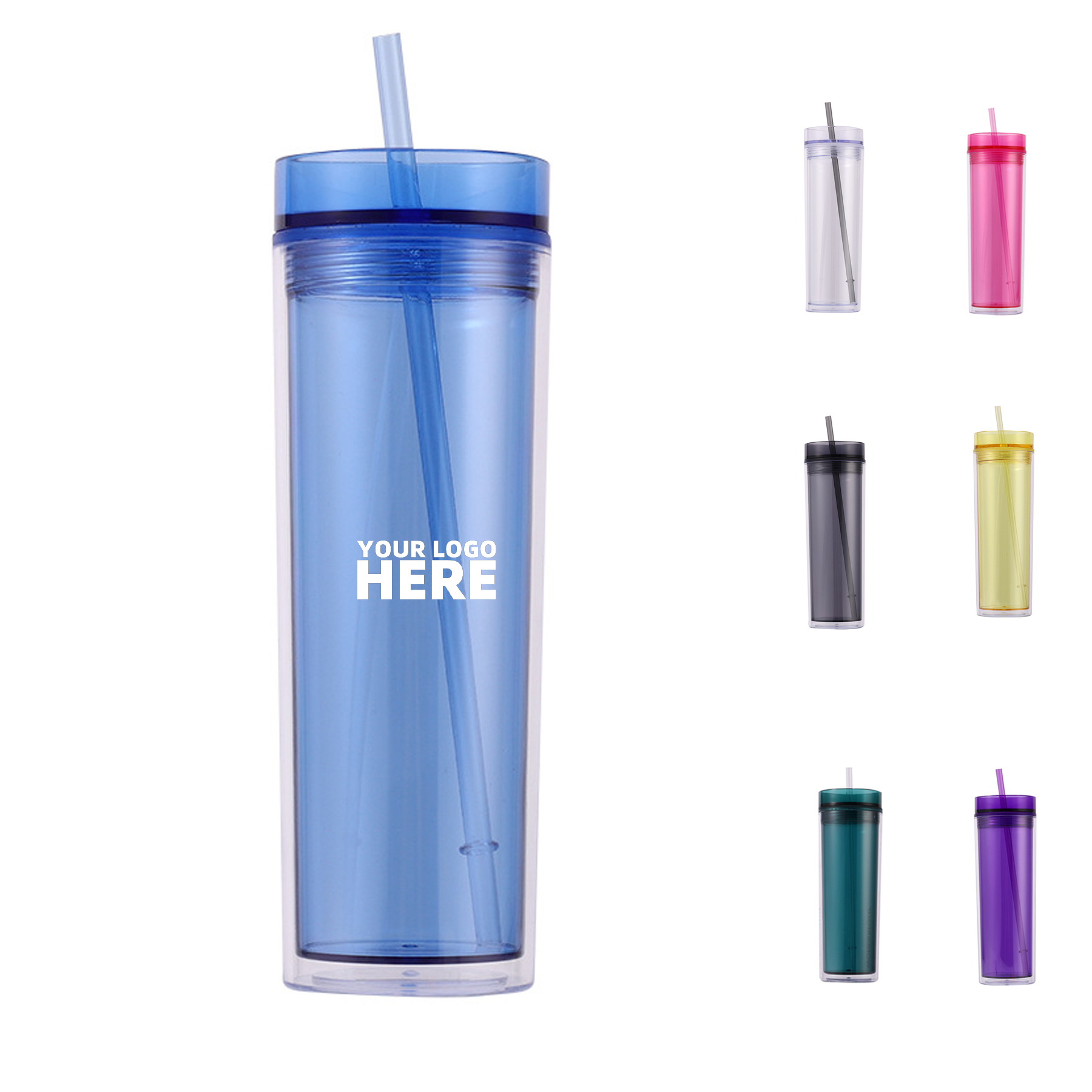 Plastic Tumbler With Lid And Straw
