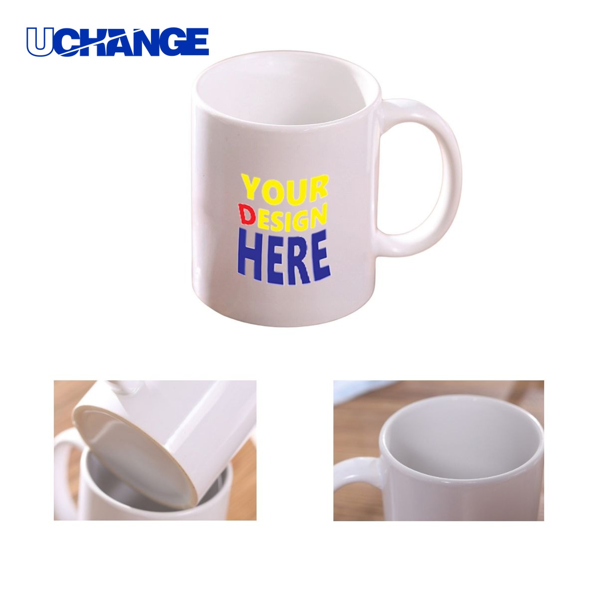 Customizable White Ceramic Coffee Mug