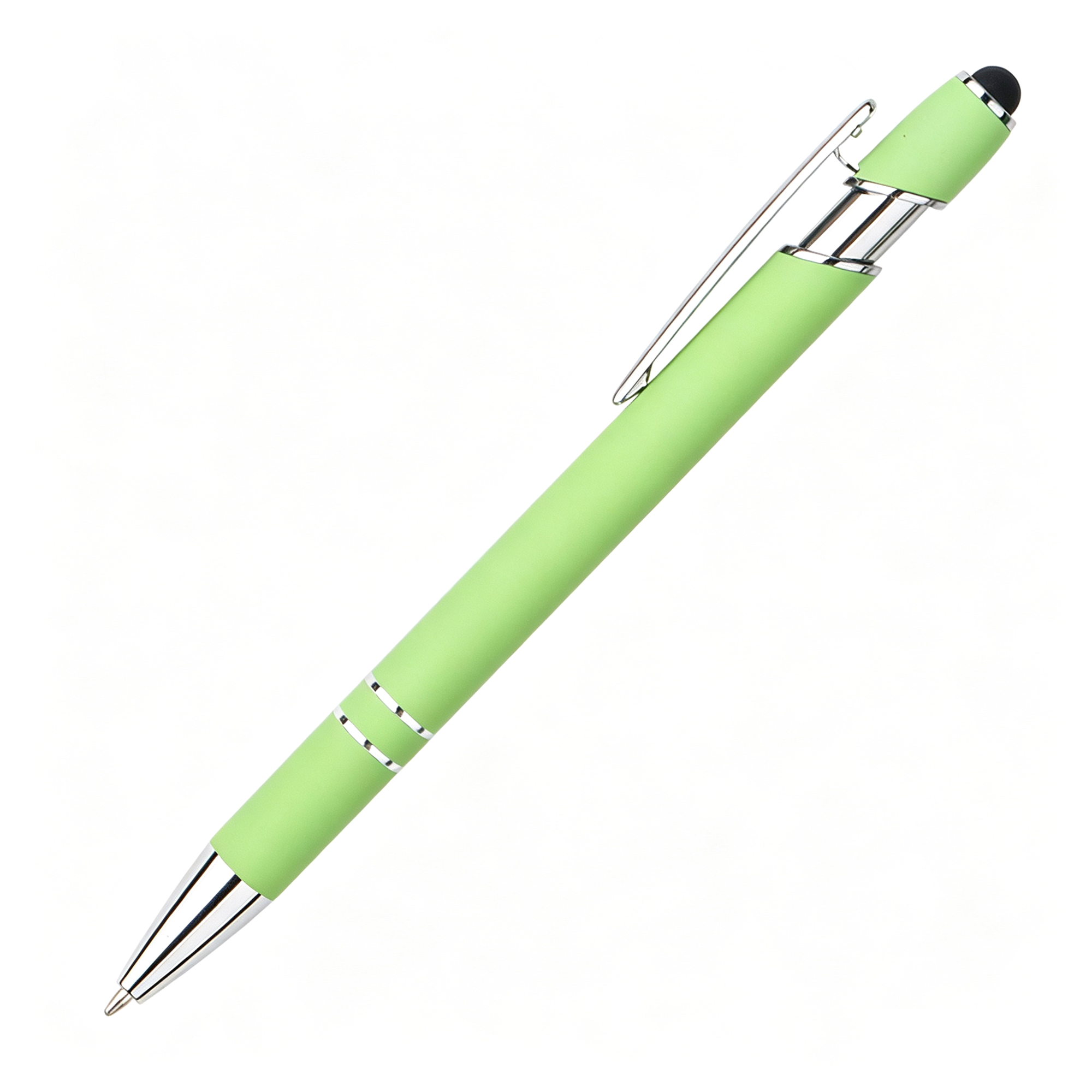 Stylus Soft Touch Rubberized Metal Ball Point Pen 3
