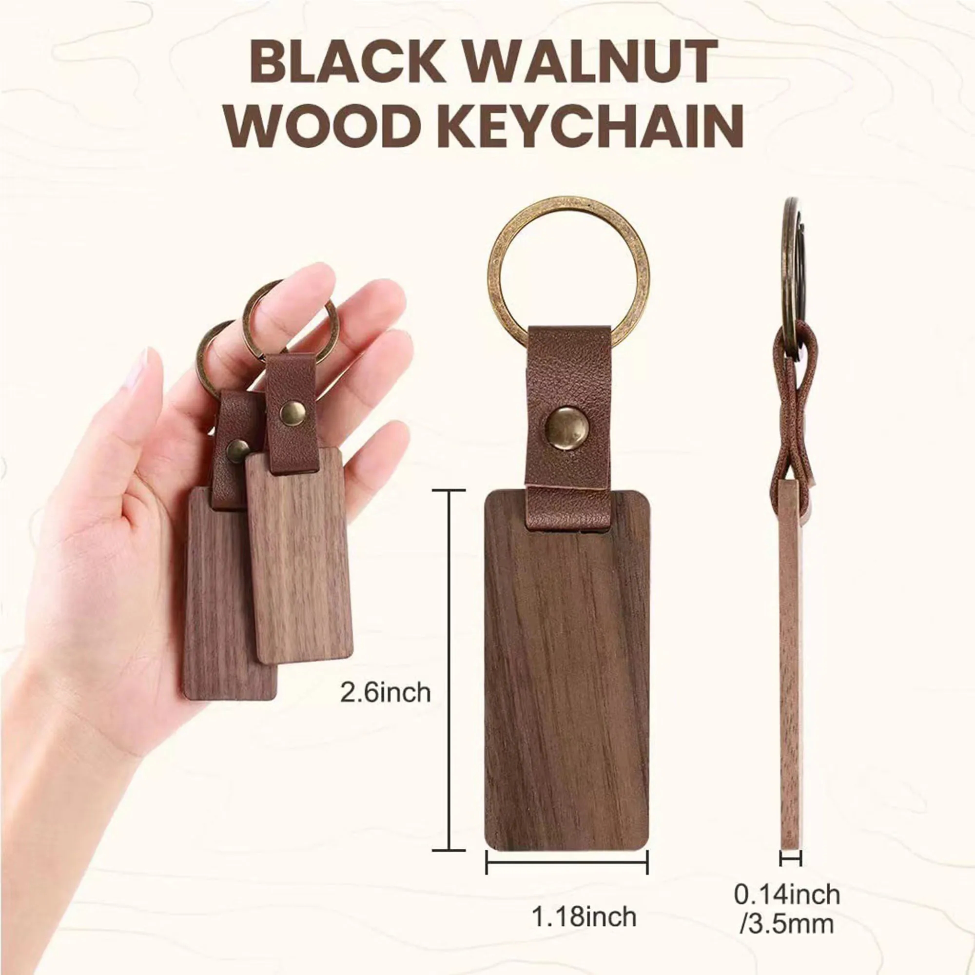 Black Walnut Exquisite Keychain 6