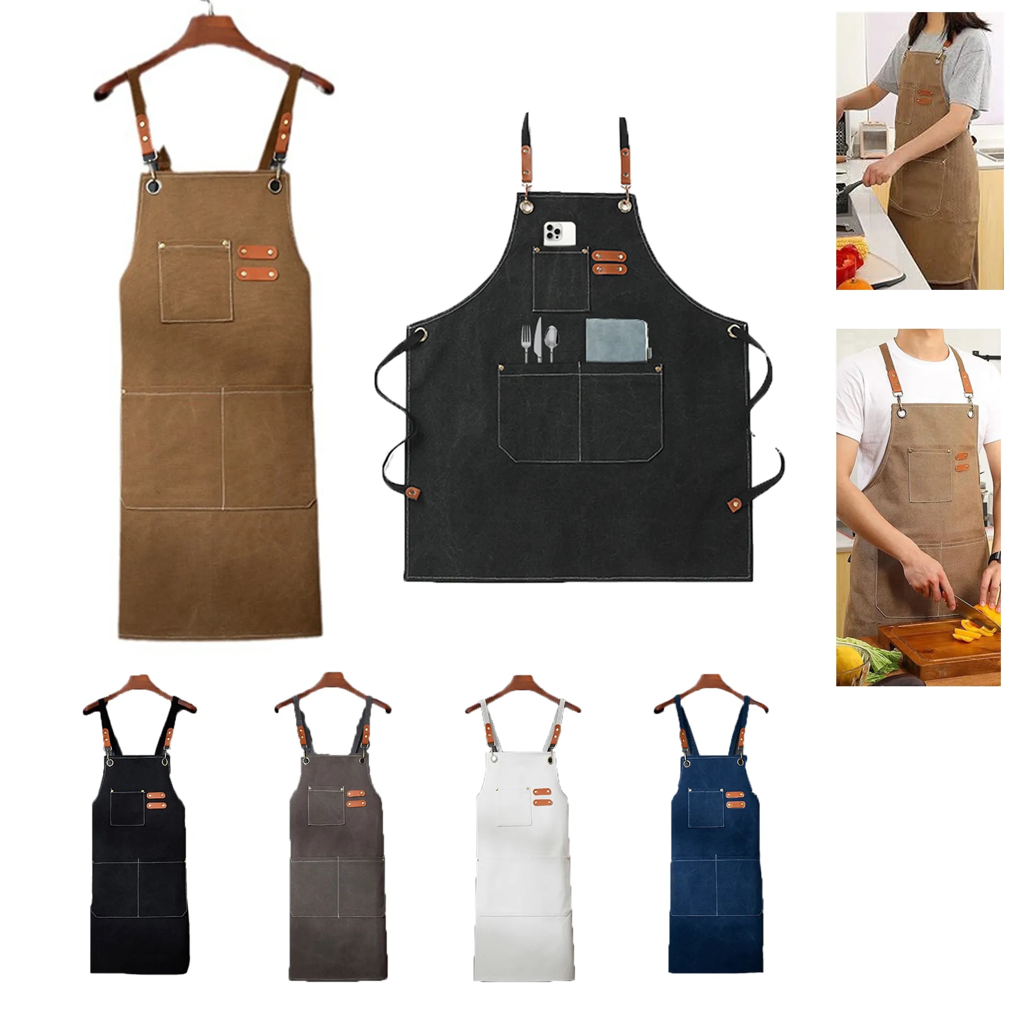 Thick Canvas Waterproof Apron Work Clothes