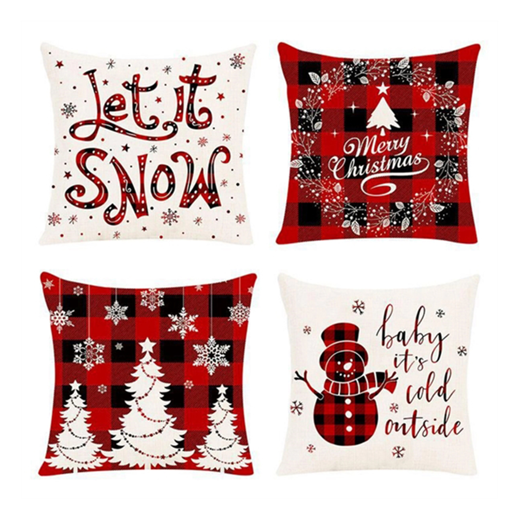 Festival Atmosphere Full Color Christmas Pillow Case 9