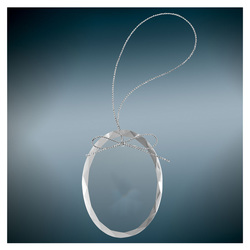 3 1/4" Oval Clear Glass Ornament - Thumbnail 4