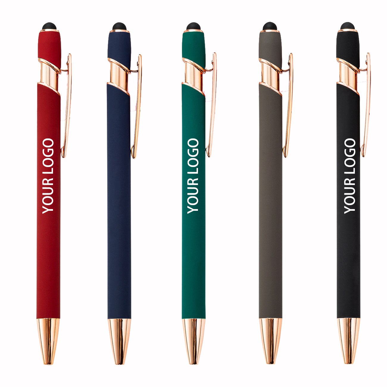 Soft-Touch StylusMetal Pens (Rose Gold)