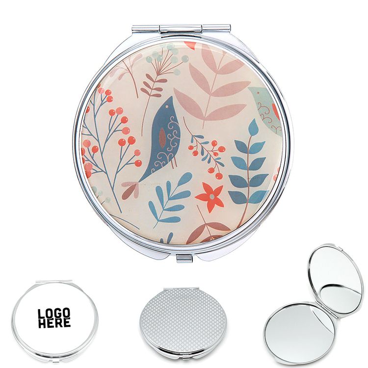 Full Color Round Makeup Mirror - HZJ04 | Swagman Promos.com