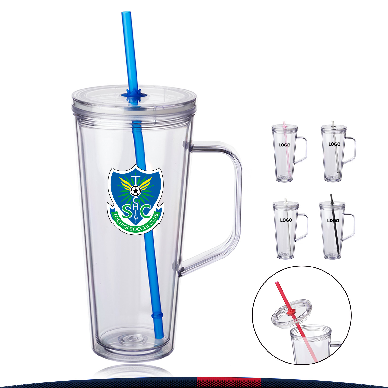 24 oz. Moriel Plastic Tumbler with Handle