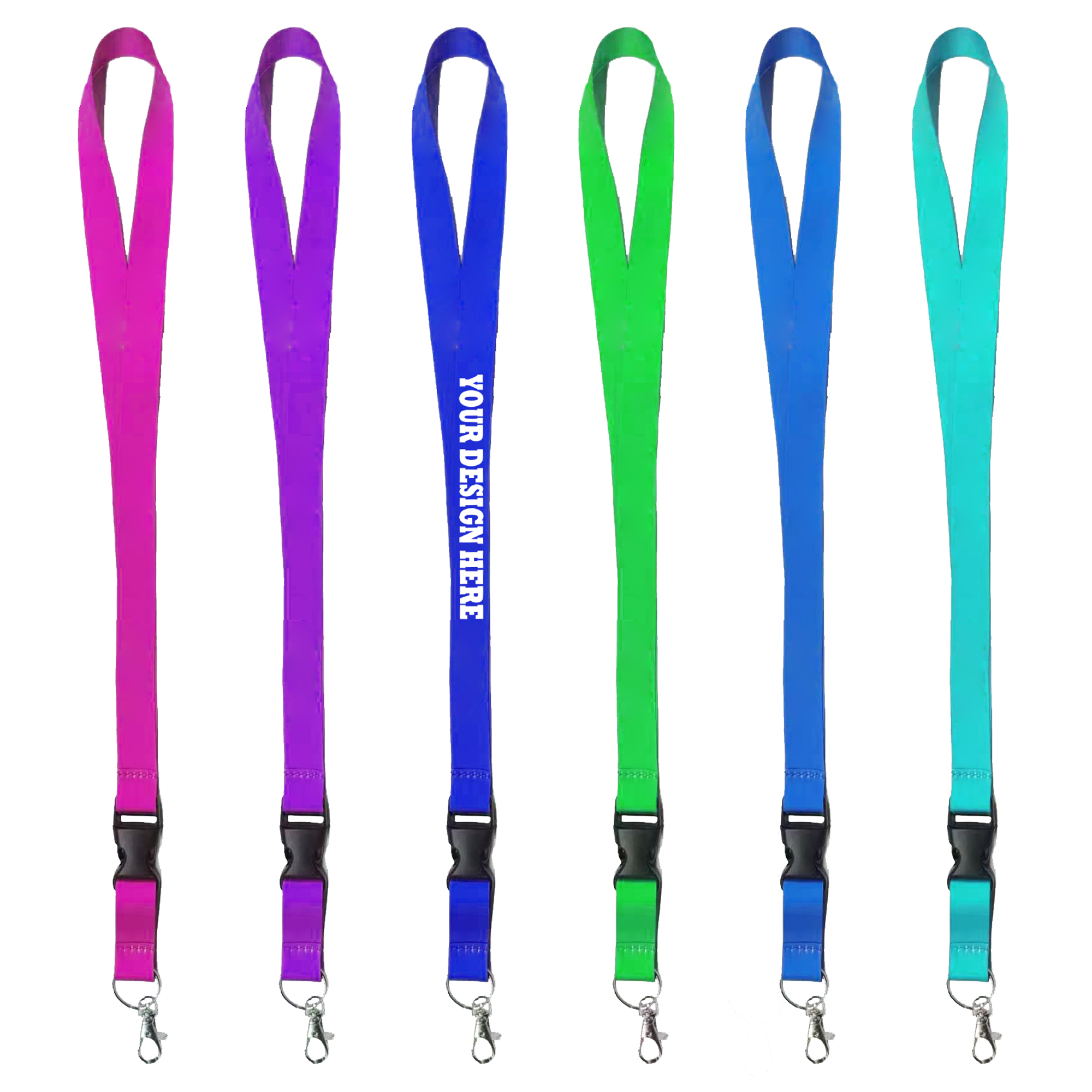 Detachable Polyester Lanyard With Metal Buckle