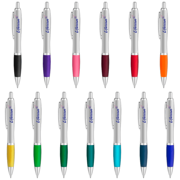 Curvaceous Silver Matte Gel Pen