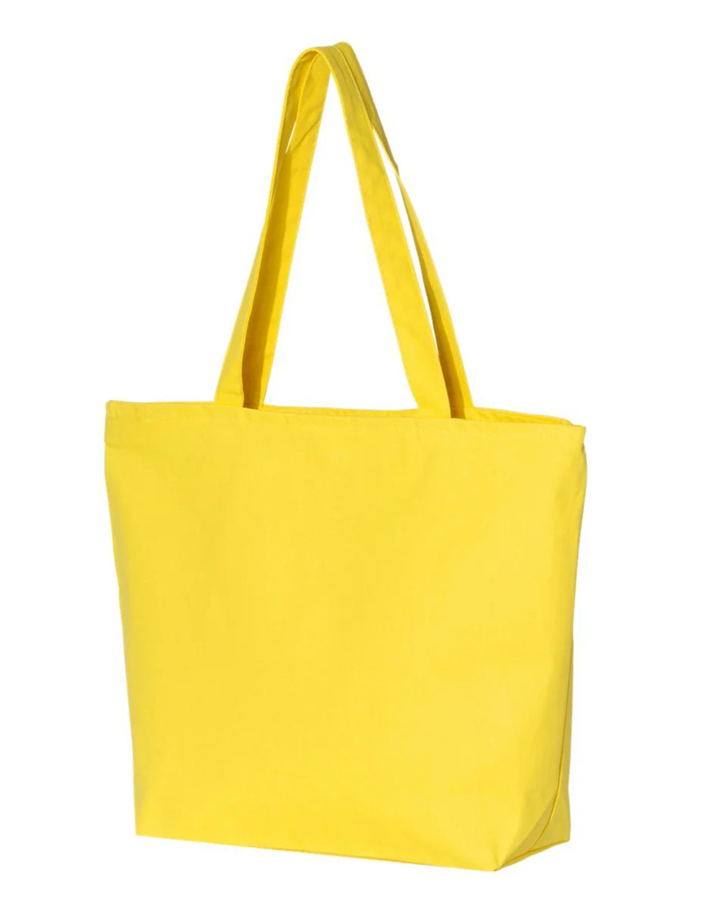Screen Printed Canvas Zipper Tote Bag