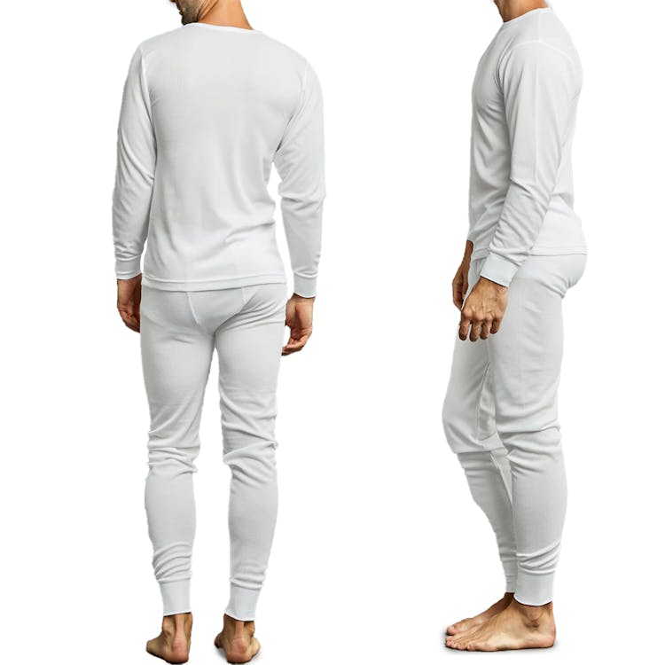 Adult Thermal Underwear Sets - Medium White 3