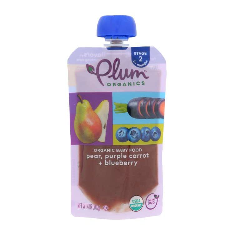 Plum Organics Baby Food 12pk - Blueberry Pear Carrot 3