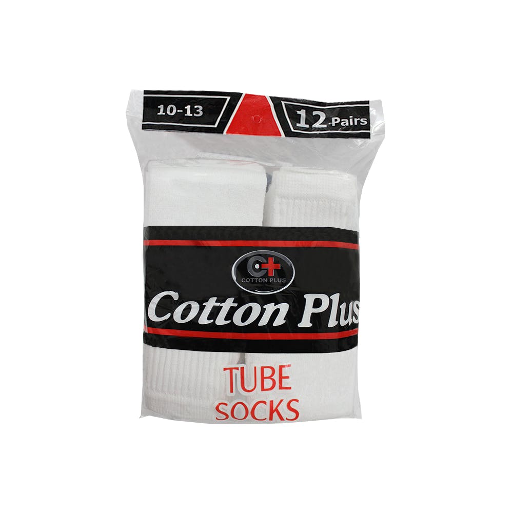 Men's Tube Socks - White Size 10-13 3