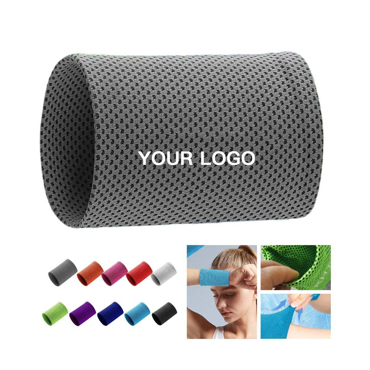 Soft Polyester Sports Wristband with Moisture Control