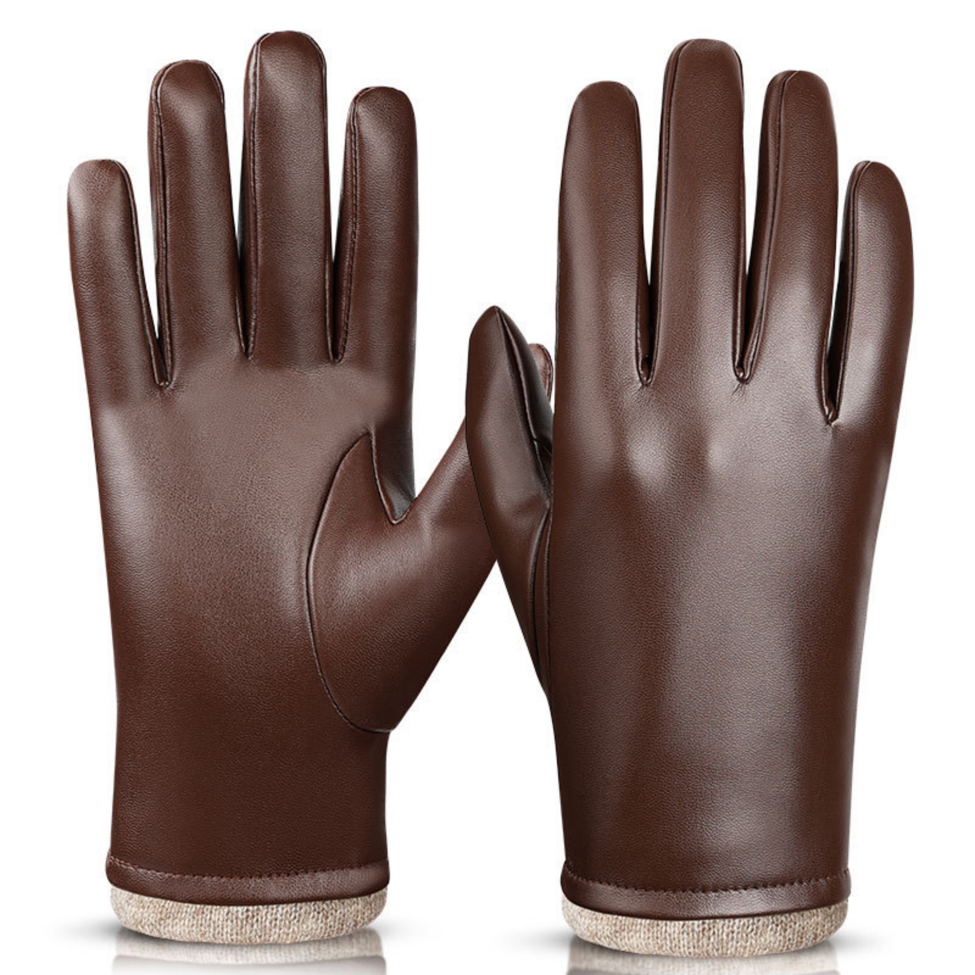 Women Winter Leather Gloves 7