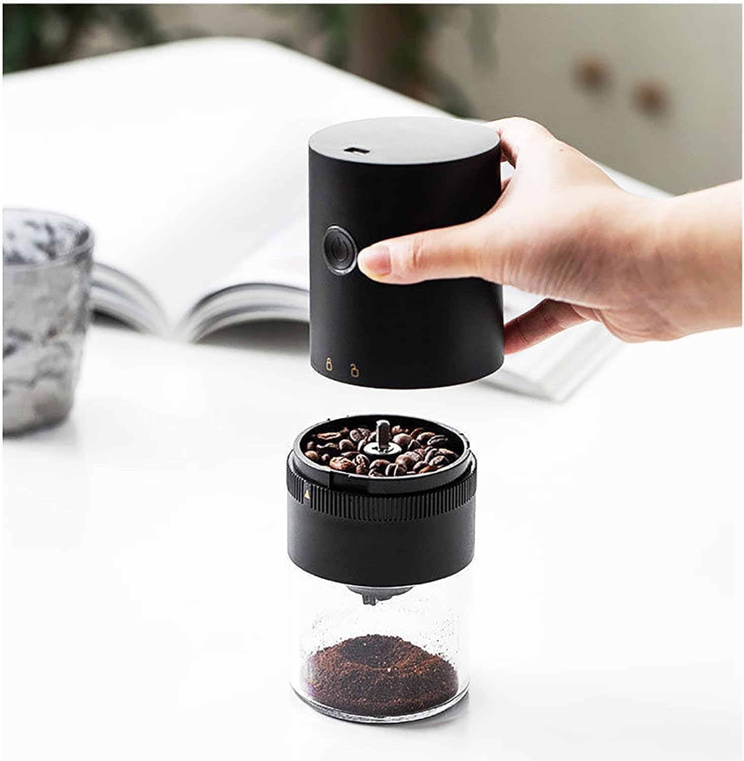 Portable Electric Burr Coffee Grinder 11