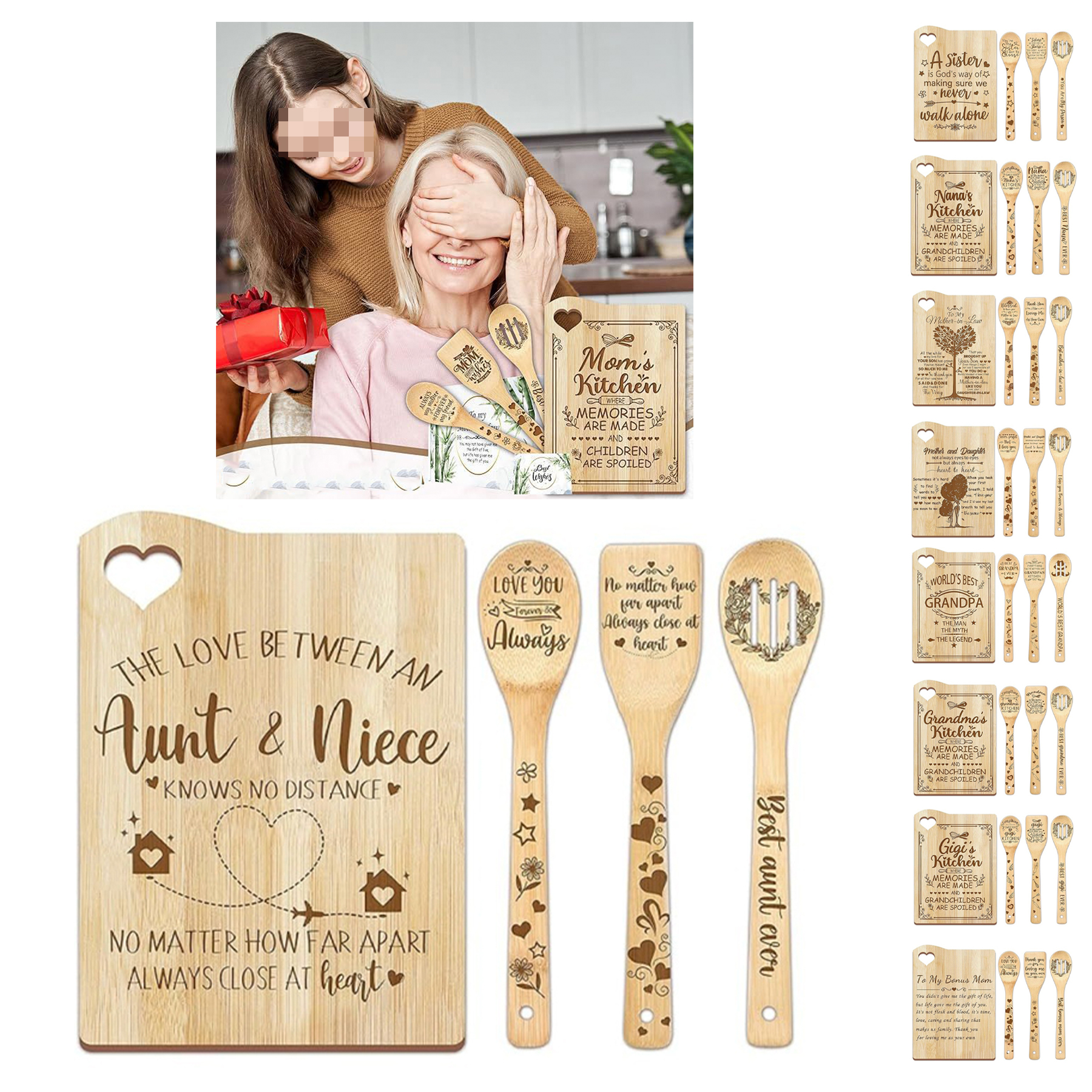 Cutting Board And Spatula Set 3
