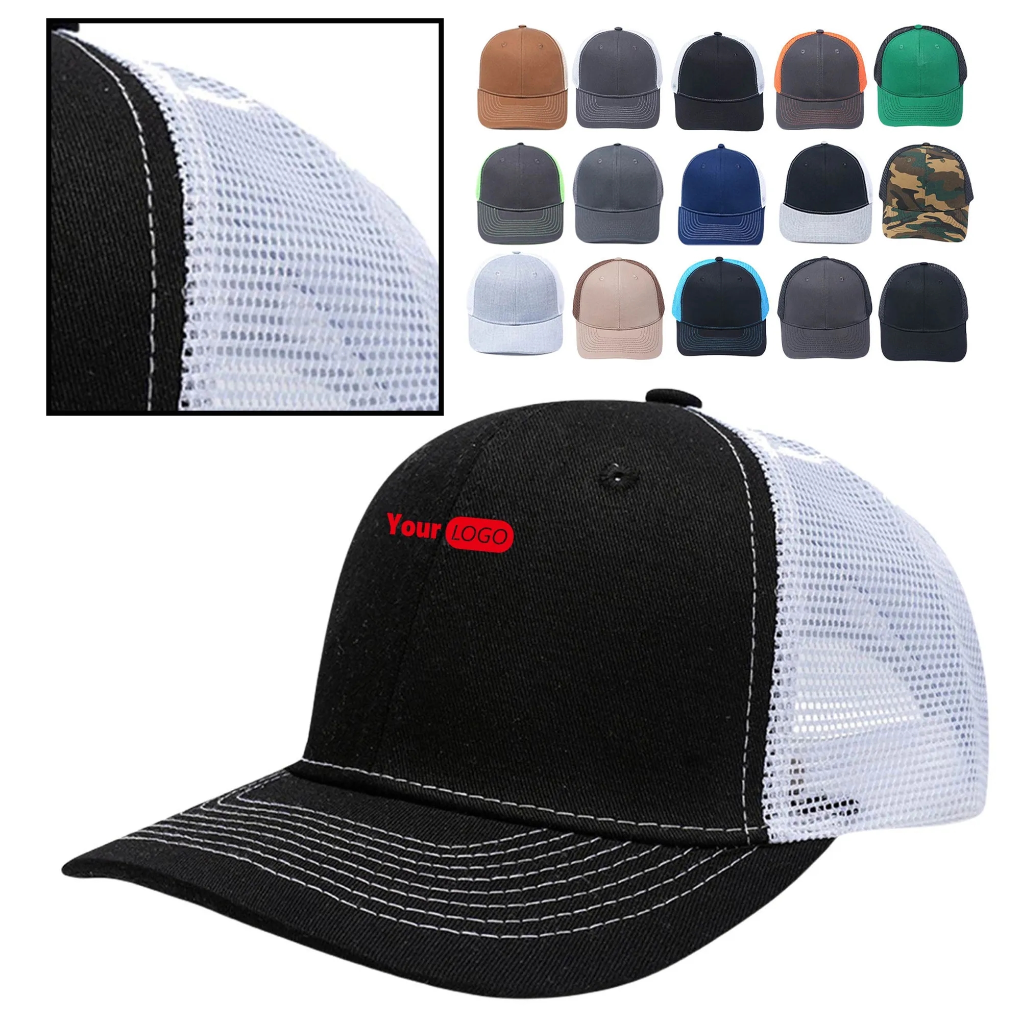 Mesh Baseball Cap Trucker Style Hat