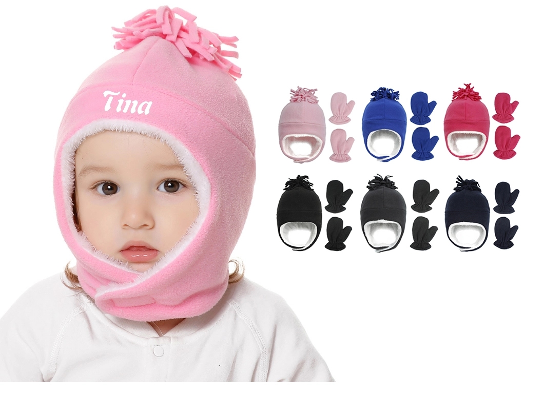 Baby Fleece Cuff Beanie And Gloves Set
