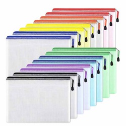 Zipper Pencil Pouch Plastic Zip File Bags