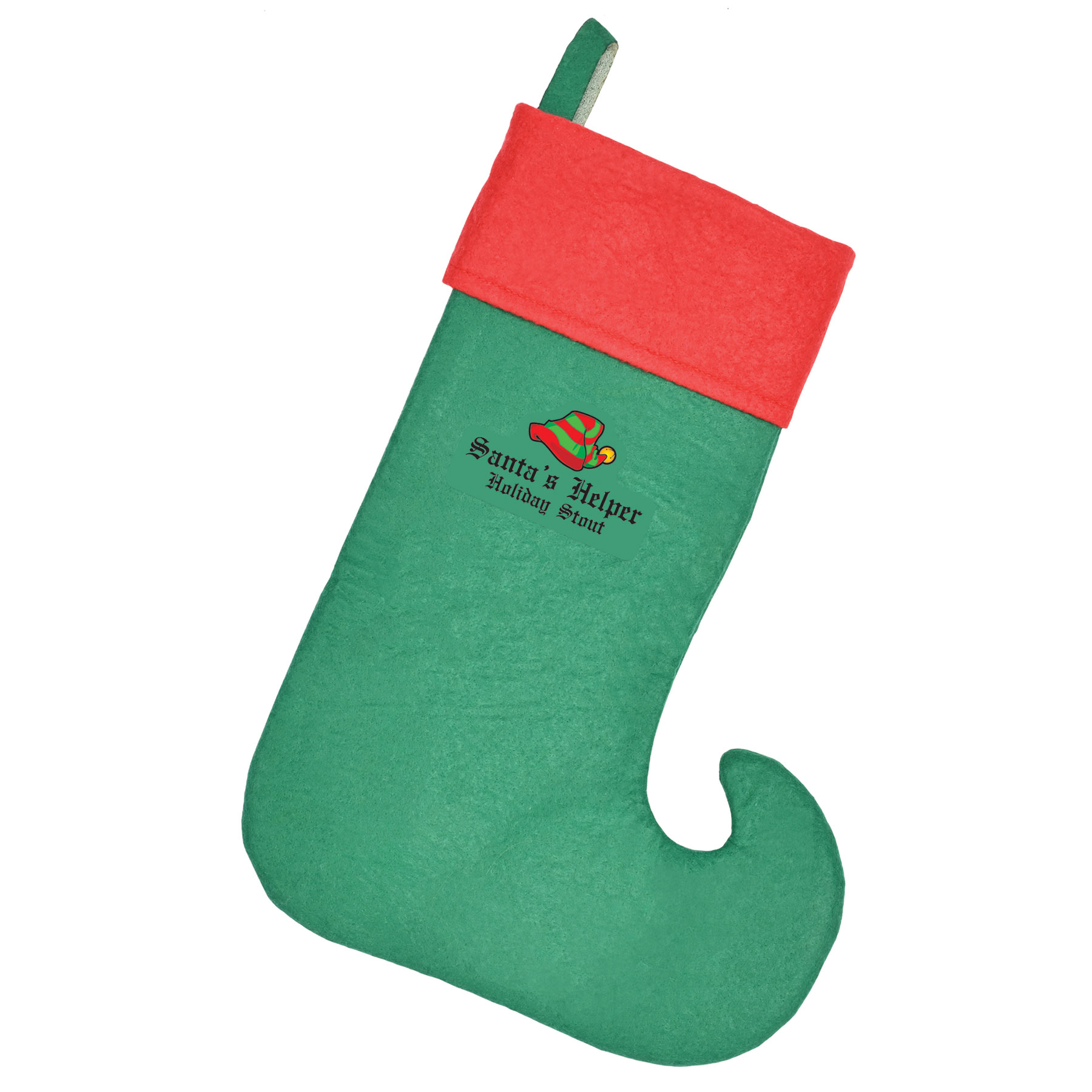 Felt Elf Stockings with a Custom Heat Transfer 4