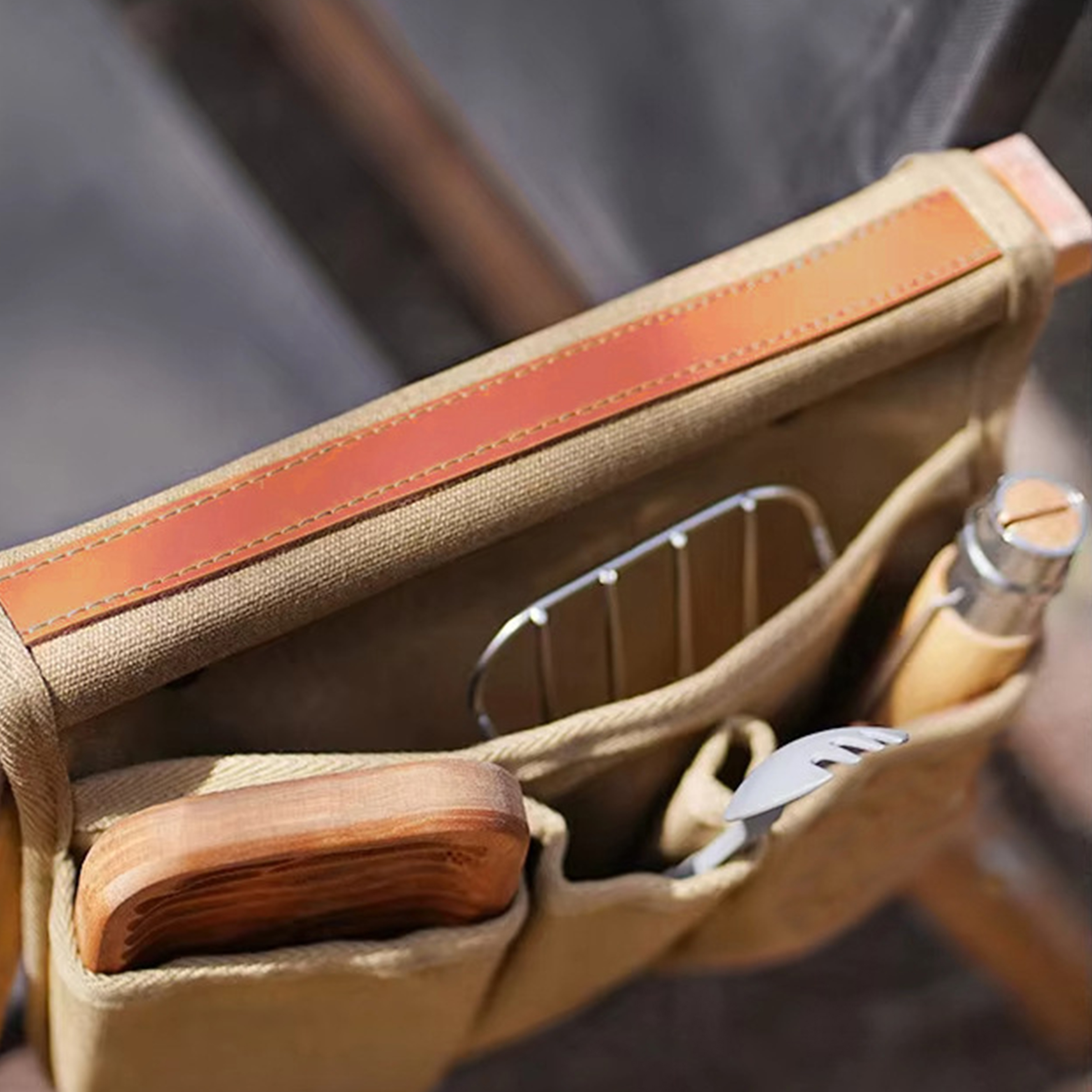 Canvas Multi Functional Chair Armrest Hanging Bag 9