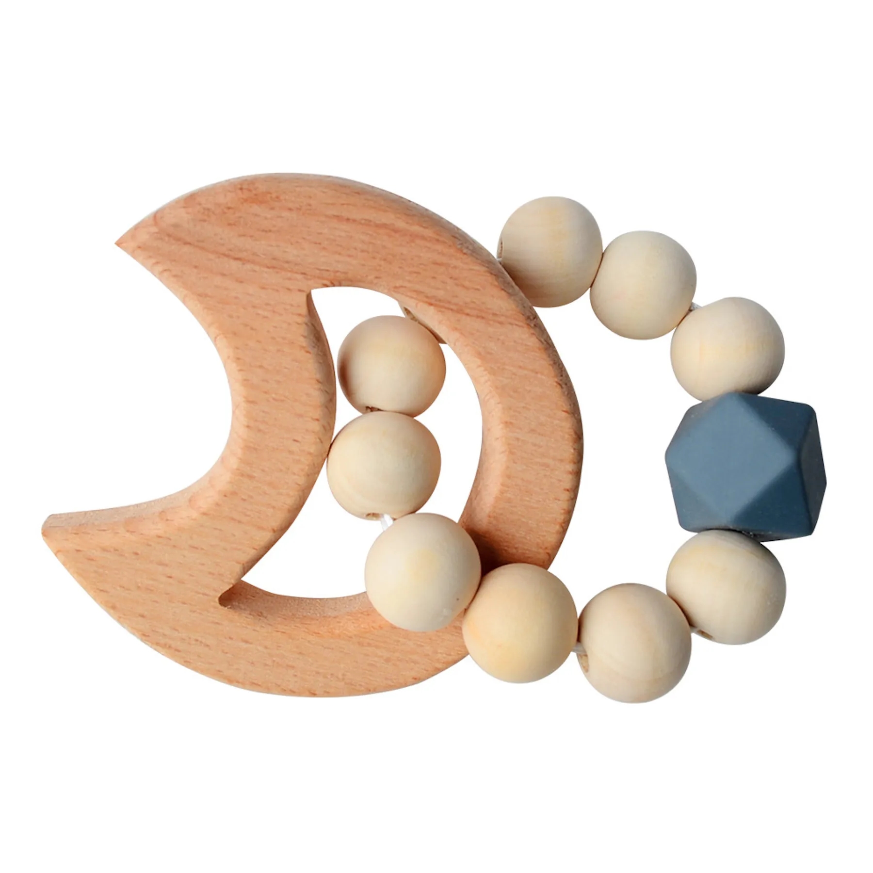Natural Wood Teething Rattle : 3 M+ 14