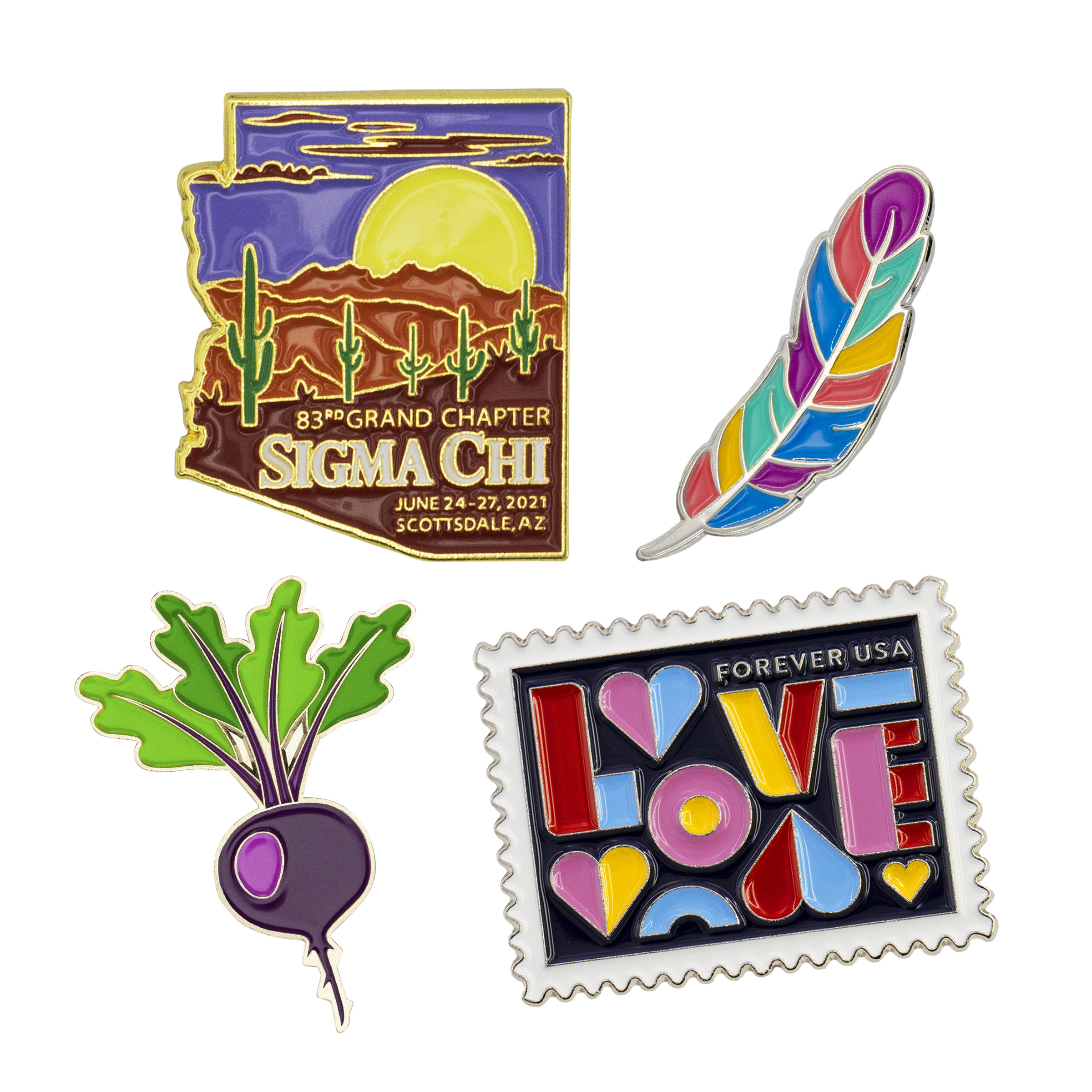 Lapel Pins Die Struck Soft Enamel (3/4") 41