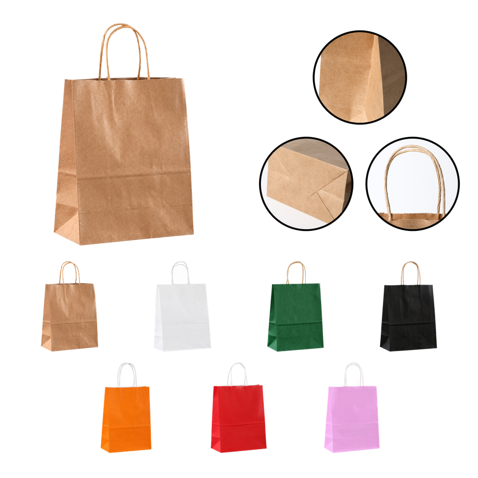 Twisted Handle Kraft Shopping Bag 1