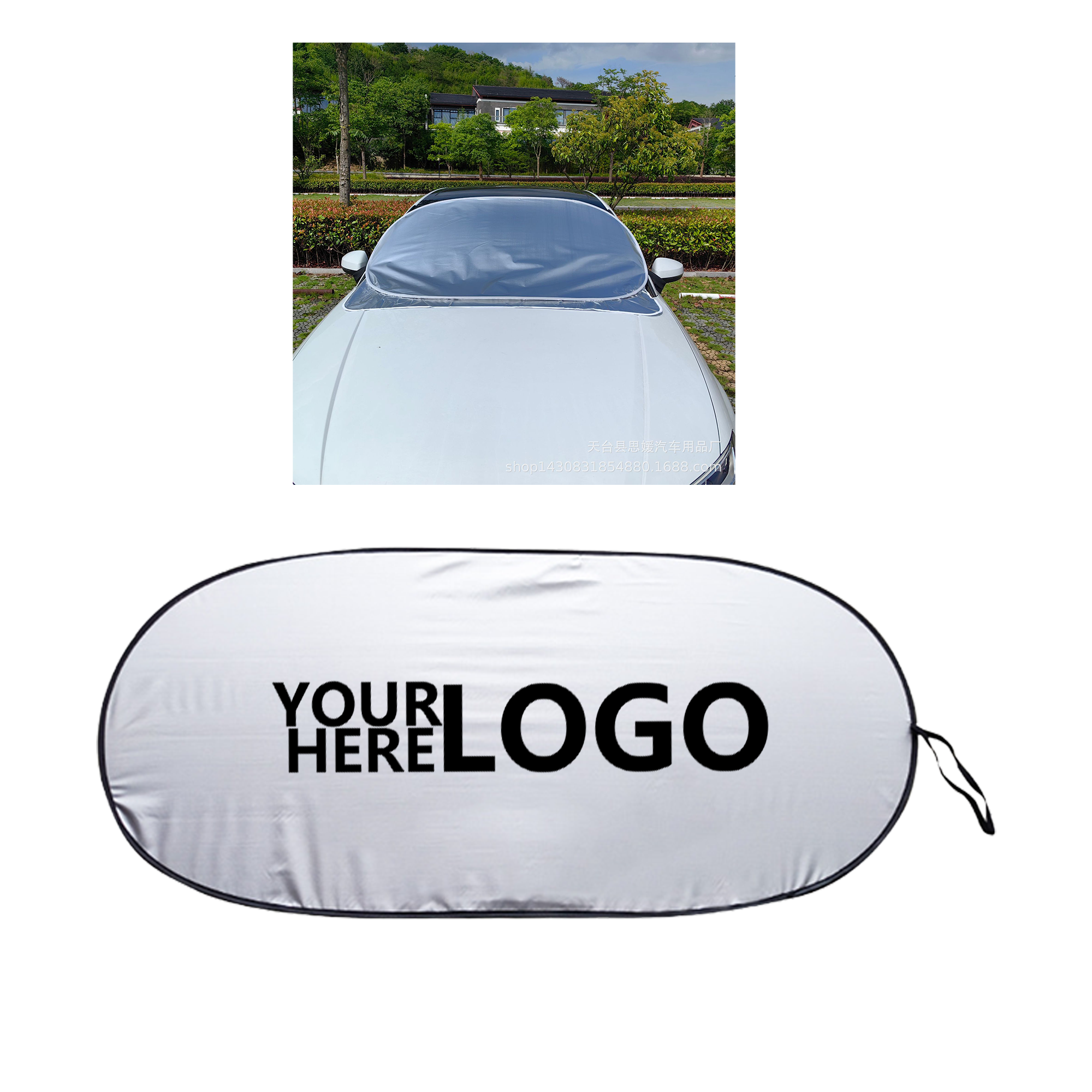 Silver Reflective Car Sunshade 3
