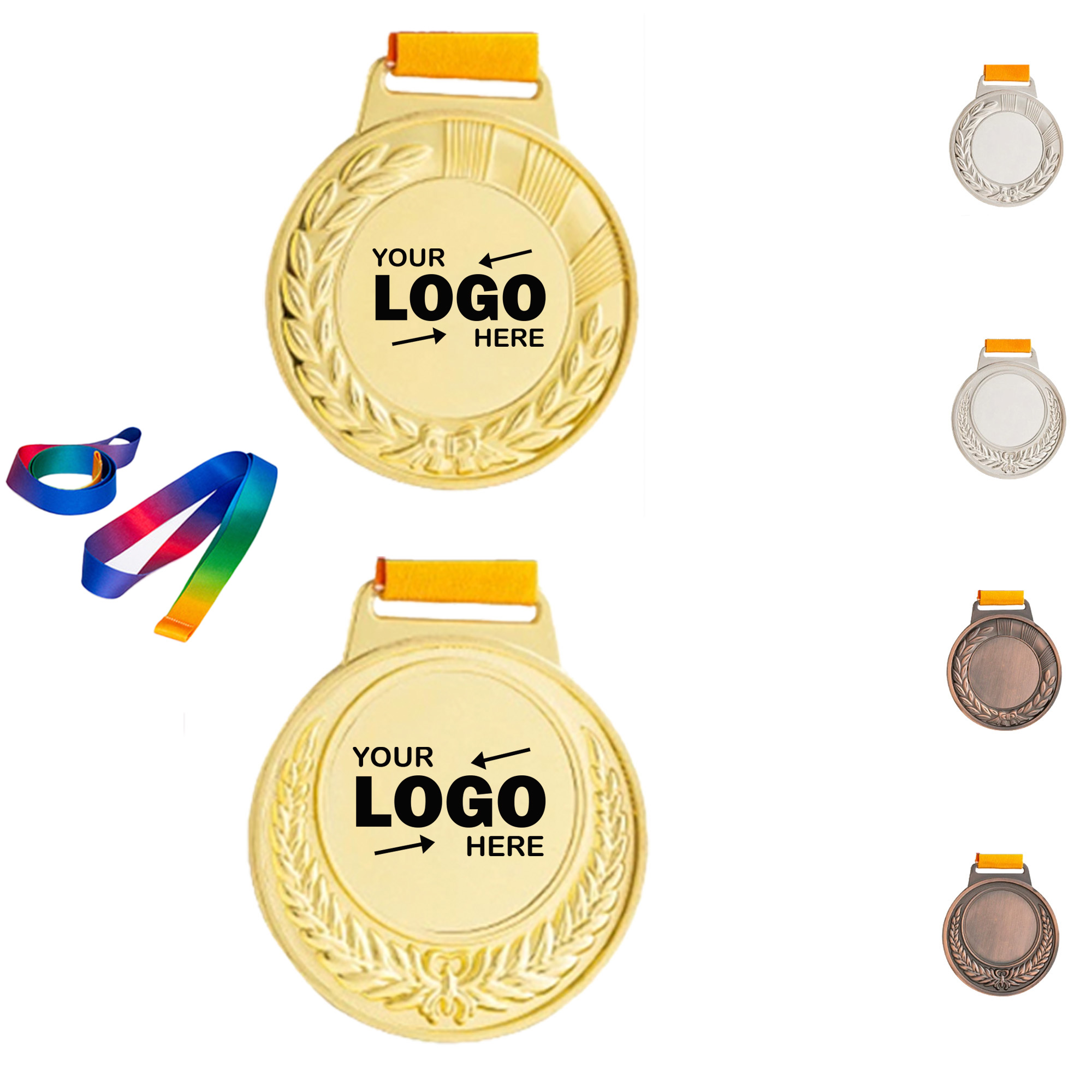 Olive Branch Pattern Sports Event Commemorative Medal 5