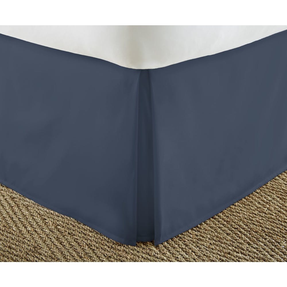 Premium Bed Skirts - Navy Cali King Pleated 3