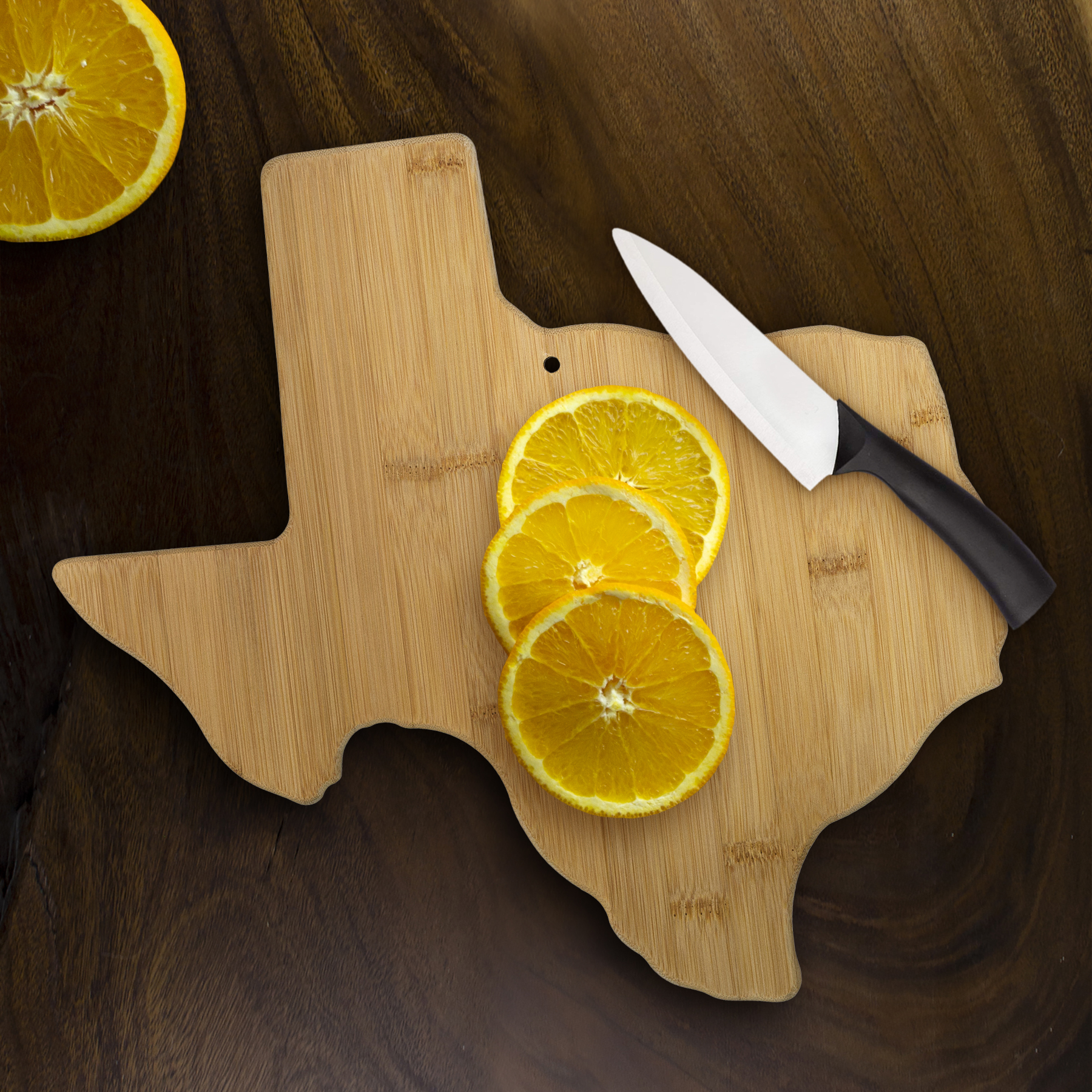 Texas State Shaped Bamboo Serving and Cutting Board 11