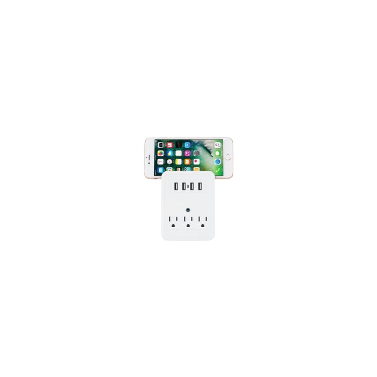 Triple Outlet Surge Protector with 4 USB Ports 3