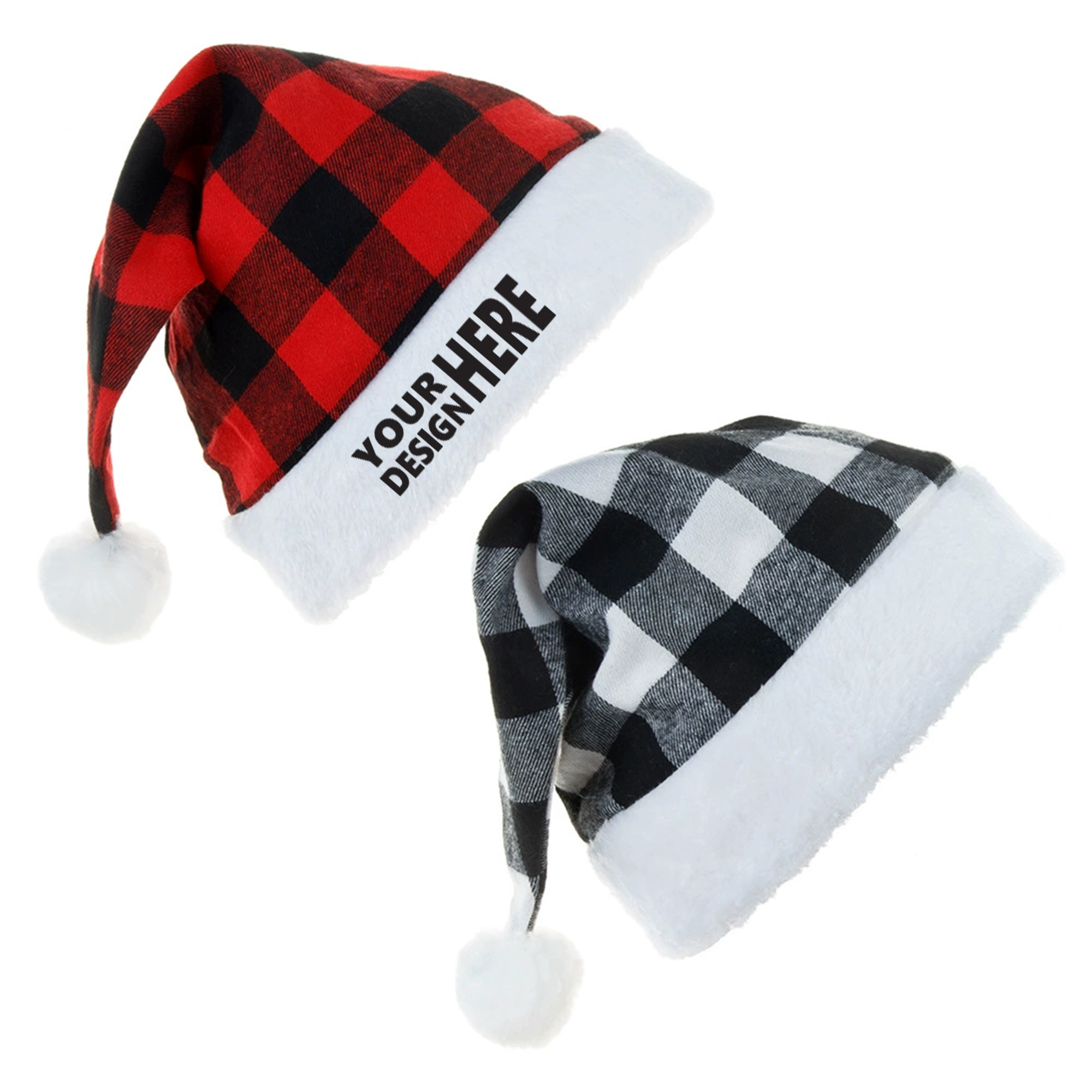 Plaid Santa Hat For Christmas 2