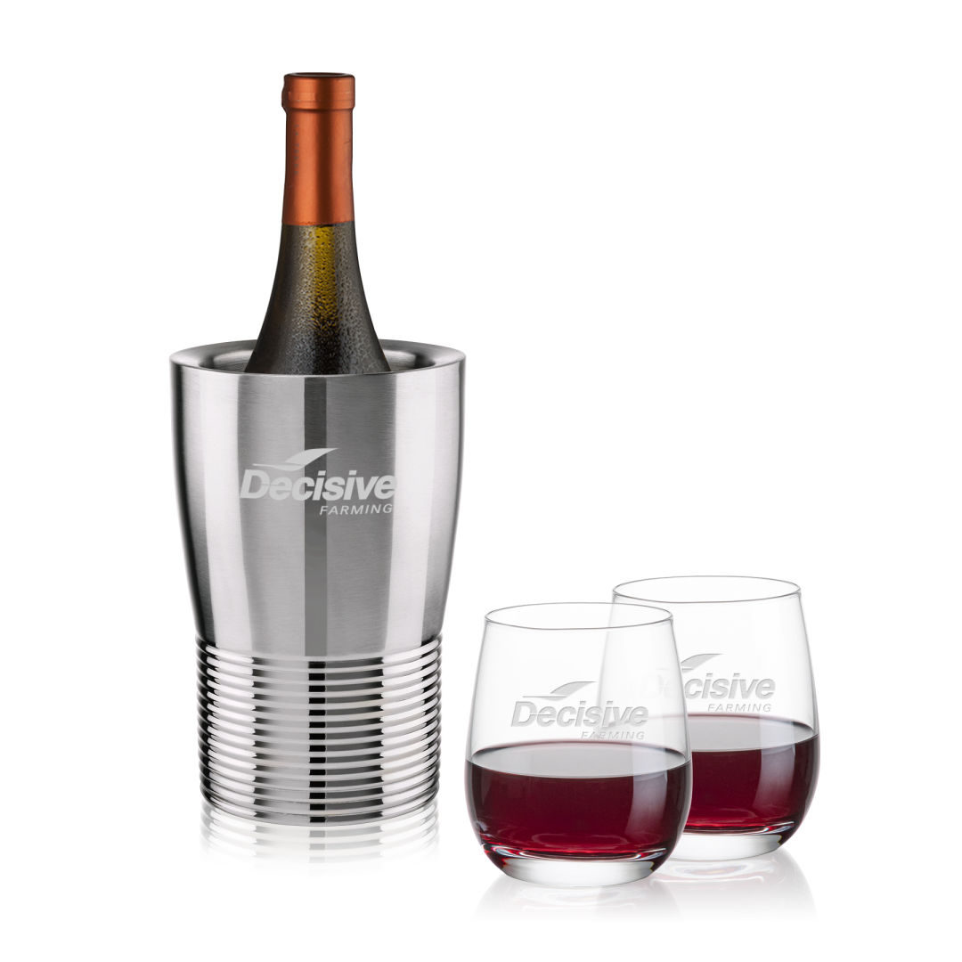 Genoa Wine Cooler & Salem Stemless Wine Set - Thumbnail 4