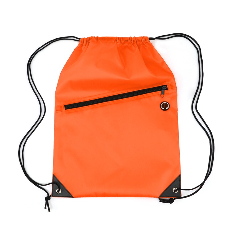Drawstring Backpack with Front Zipper Pocket 82